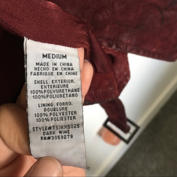 Maroon Moto Jacket🖤 - Picture 4 of 5